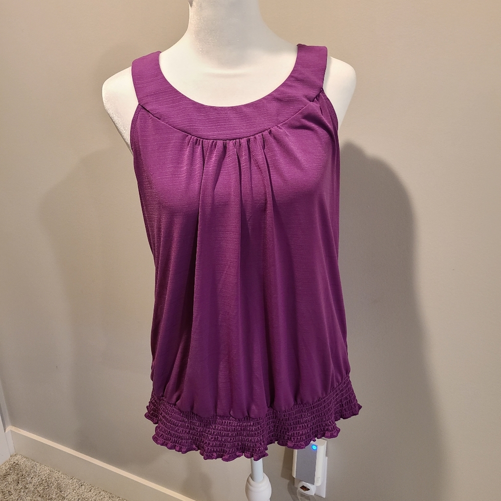 AGB Large Purple Blouse Sleeveless